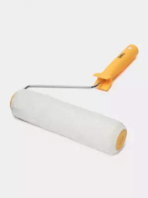 Малярный ручной валик для внутренних работ (акриловая щетина) "Deli Tools" ворс 7 мм, пласт. ручка (Арт.- EDL509609)