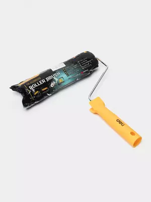 Малярный ручной валик для внутренних работ (акриловая щетина) "Deli Tools" ворс 7 мм, пласт. ручка (Арт.- EDL509609)