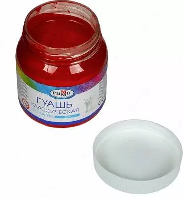 Гуашевая краска "Гамма" Классическая, баночка 220 мл, 3+, натуральн. пигменты (Арт. - 221066220) Алая
