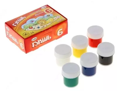 Badiiy gouache "Gamma" Multfilmlar, jar 20 ml., 6 rang. (- 221030-modda)