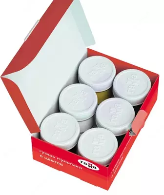 Badiiy gouache "Gamma" Multfilmlar, jar 20 ml., 6 rang. (- 221030-modda)