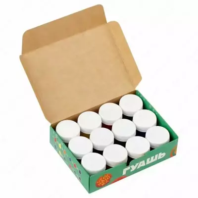 Художественная Гуашь "Мульти-Пульти" Чебурашка, банка 17.5 мл, 12 цв. (Арт. - ГКЧБ_53008)