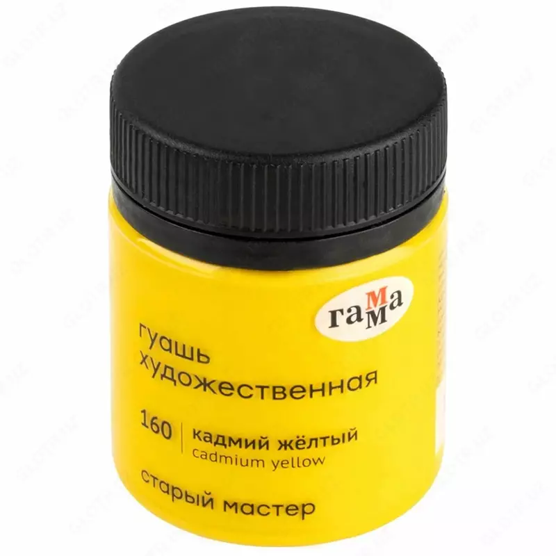 Гуашевая краска № 160 "Гамма" Старый Мастер, баночка 40 мл (Арт. - 12112040160) Кадмий желтый