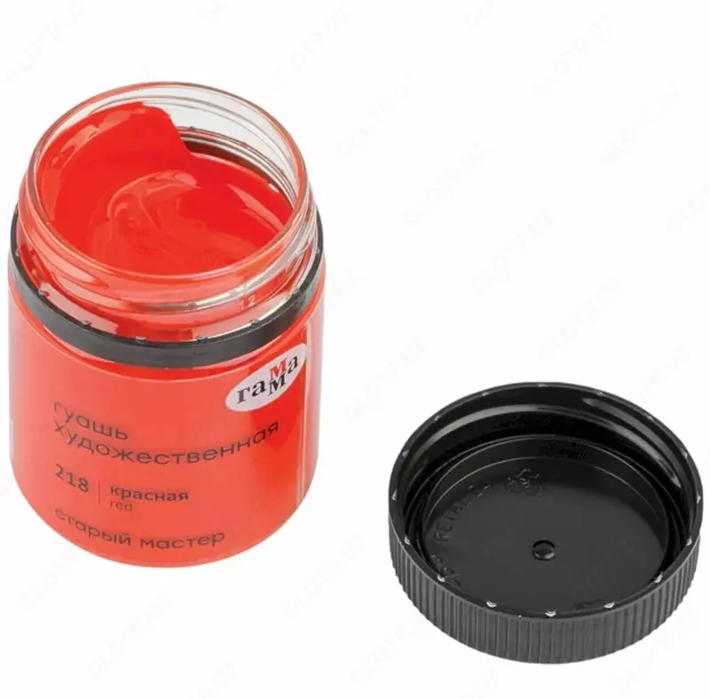 Гуашевая краска № 218 "Гамма" Старый Мастер, баночка 40 мл (Арт. - 12112040218) Красная