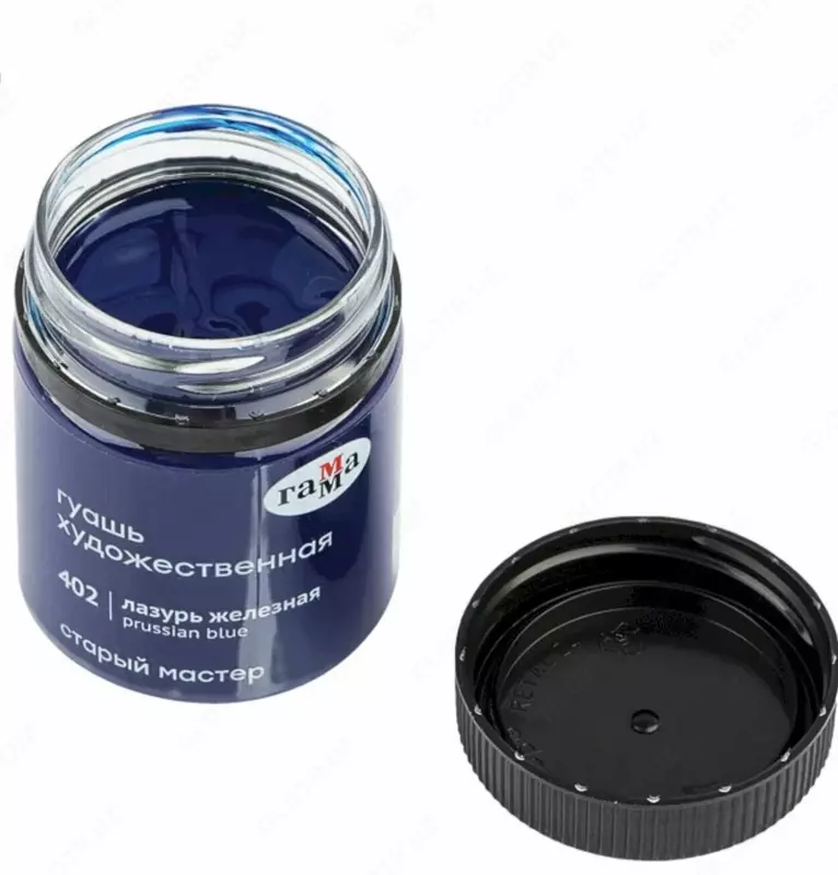 Гуашевая краска № 402 "Гамма" Старый Мастер, баночка 40 мл (Арт. - 12112040402) Лазурь железная