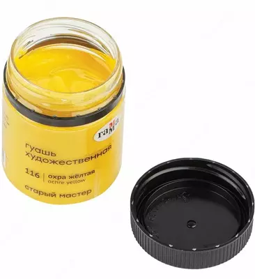 Гуашевая краска № 116 "Гамма" Старый Мастер, баночка 40 мл (Арт. - 12112040116) Охра желтая