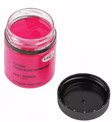 Гуашевая краска № 213 "Гамма" Старый Мастер, баночка 40 мл (Арт. - 12112040213) Розовая