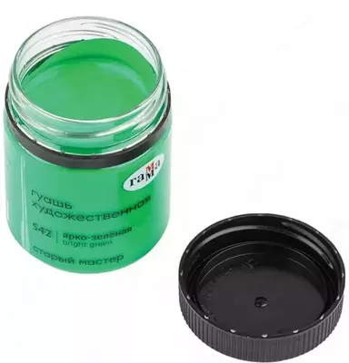Guash bo'yog'i № 542 "Gamma" Old Master, jar 40 ml (Art. - 12112040542) Yorqin yashil