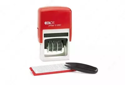 Штемпельный самонаборный датер "Colop" Printer S260 Set02 D04, 7 строк, анг. кр/сн (Арт. - 105732)