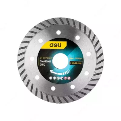 Алмазный пильный диск "Deli Tools" 125 х 22,2 мм (Арт. - EDH-CQP125-E1)