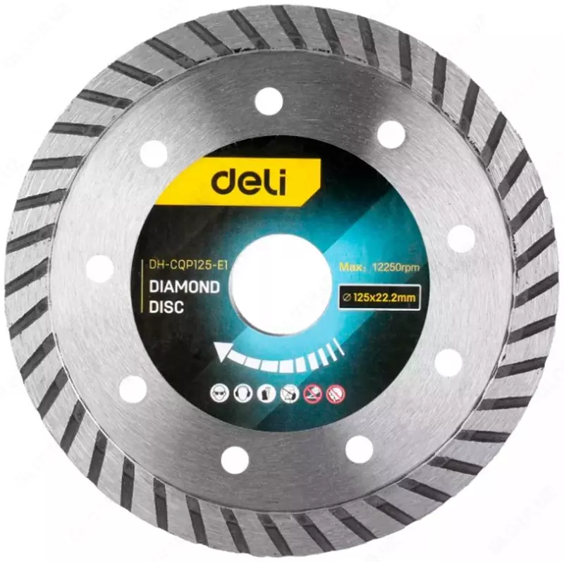 Алмазный пильный диск "Deli Tools" 125 х 22,2 мм (Арт. - EDH-CQP125-E1)
