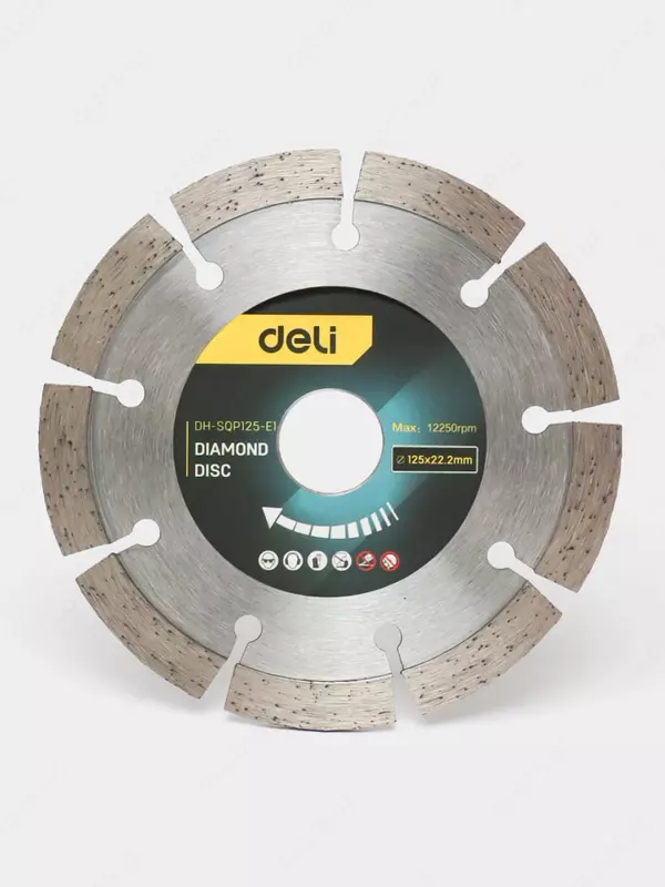 Алмазный пильный диск "Deli Tools" 125 х 22,2 мм (Арт. - EDH-SQP125-E1)