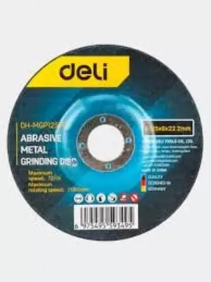 Шлифовальный абразивный диск по металлу "Deli Tools" 125 х 6 х 22.2 мм (Арт. - EDH-MGP125-E1)