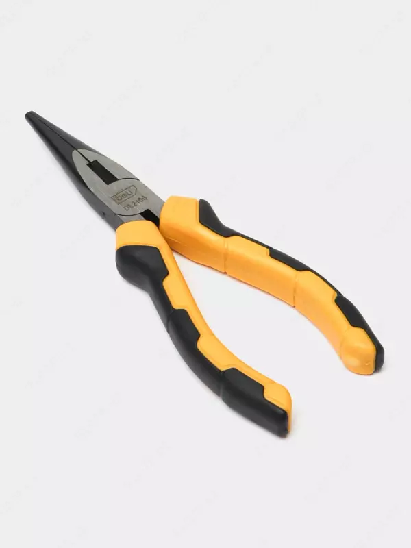 Удлиненные плоскогубцы "Deli Tools", 6", 160 мм, угл. сталь, обрезиненные рукояти (Арт.- EDL2106)