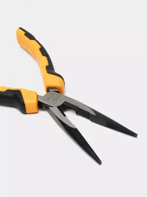 Удлиненные плоскогубцы "Deli Tools", 8", 203 мм, угл. сталь, обрезиненные рукояти (Арт.- EDL2108)