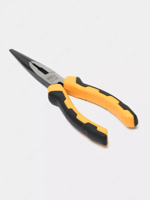 Удлиненные плоскогубцы "Deli Tools", 8", 203 мм, угл. сталь, обрезиненные рукояти (Арт.- EDL2108)