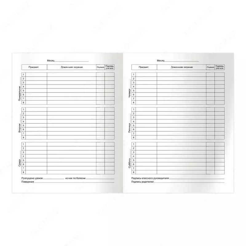 Maktab kundaligi BG "Maktab olami" 1-11 sinflar, A5, yaltiroq. laminatsiya, qattiq qopqoq, 48 p. (modda - D5t48_lg_11504)