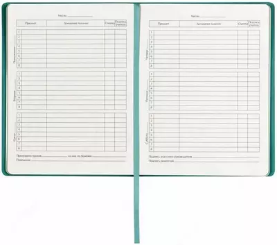 Maktab kundaligi BG Light "Monocolor" 1-11 sinflar, A5, san'at. teri, qattiq muqovali, xatcho‘p xatcho'p, 48 p. (Art. - Dick5i48_tt_10439) Turkuaz
