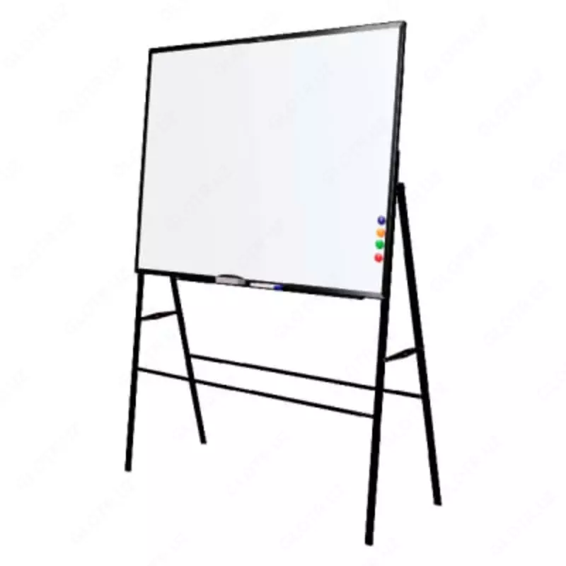 Белая магнитно-маркерная доска "Deli" на опоре, 90 х 180 см (Арт. - 163-EV)