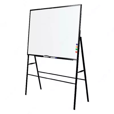 Белая магнитно-маркерная доска "Deli" на опоре, 90 х 180 см (Арт. - 163-EV)