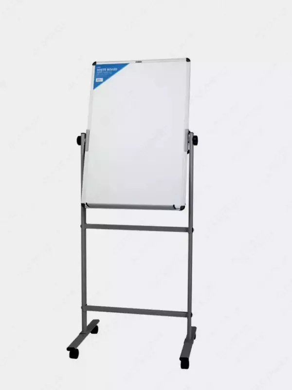 Oq magnitli marker taxtasi (bir tomonlama) "Deli" rolikli tayanchda, 90 x 60 sm (Art. - 7881)