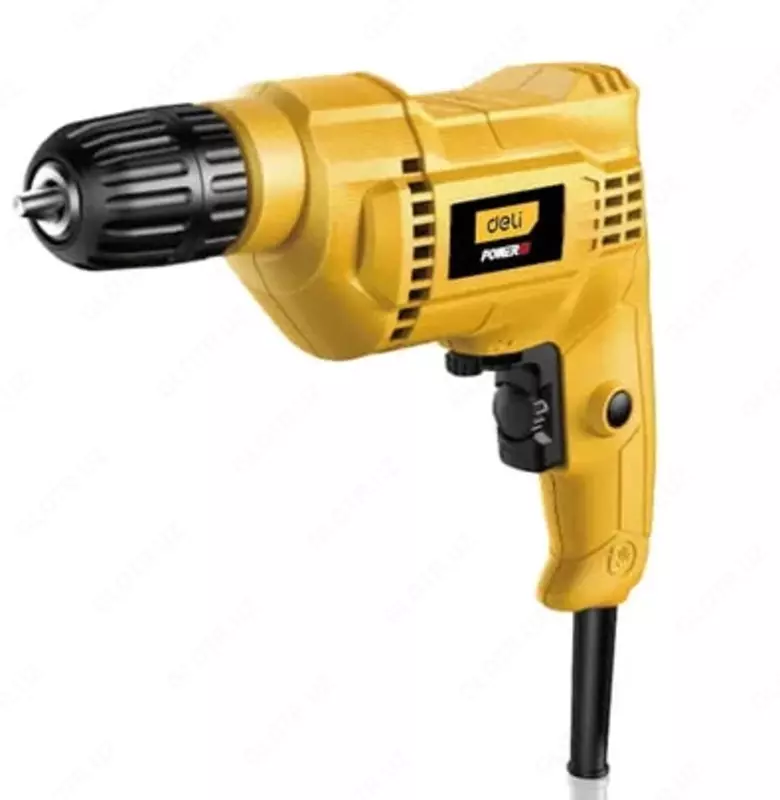 Безударная дрель (сетевая) "Deli Tools", 550W, патрон 10 мм (Арт.- EDL-DZ10-E2) Желтая/черная