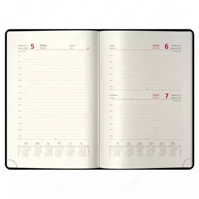 Датированный Ежедневник 2024 г. "Berlingo" Western, иск. кожа, А5, 184 л., резинка (Арт. - DD4_85501) Черный