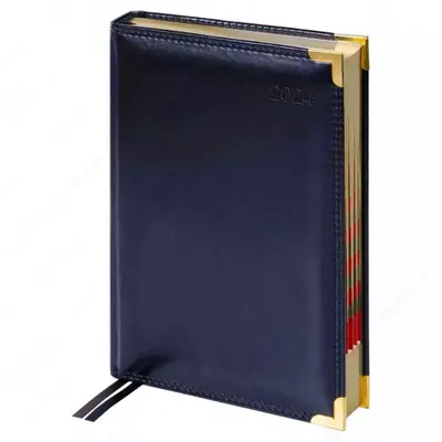 Датированный Ежедневник 2024 г. "Delucci", иск. кожа, А5, 184 л. (Арт. - DD4_89501) Черный