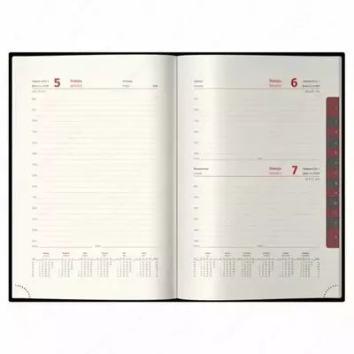 Датированный Ежедневник 2024 г. "Delucci", иск. кожа, А5, 184 л. (Арт. - DD4_89501) Черный