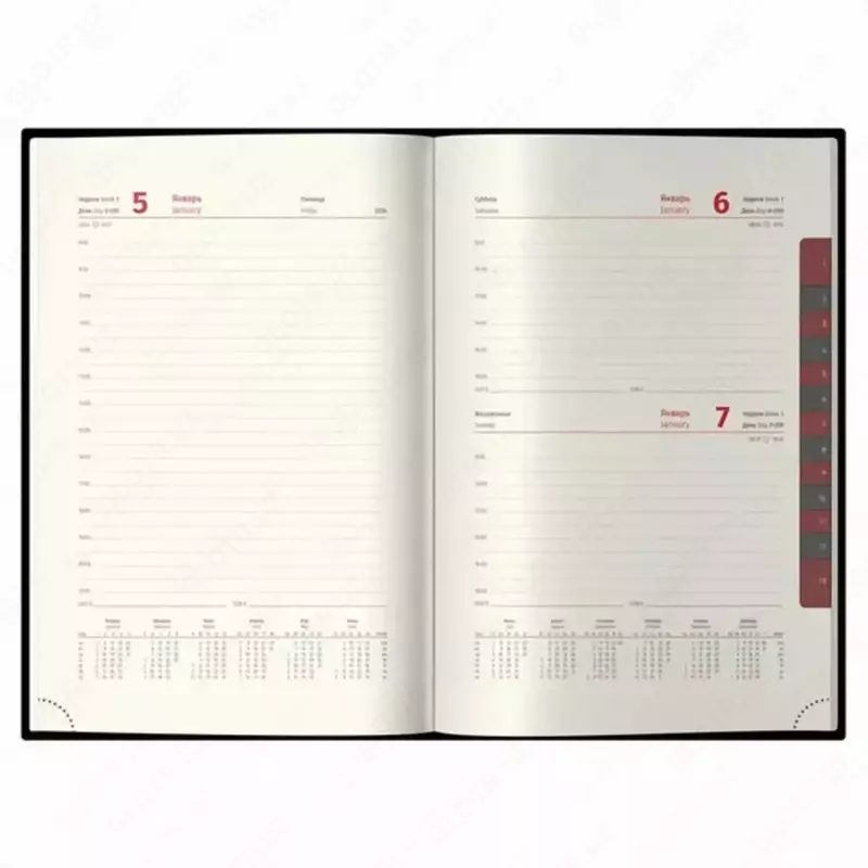 Датированный Ежедневник 2024 г. "Delucci", иск. кожа, А5, 184 л. (Арт. - DD4_89501) Черный