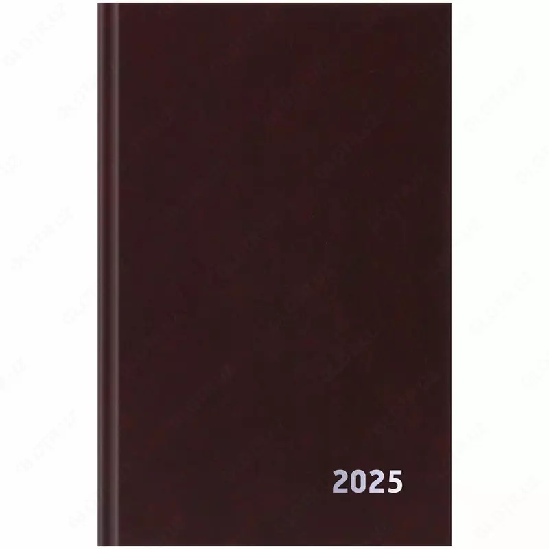 Датированный Ежедневник 2025 г. "BG", бум. винил, А5, 168 л. (Арт. - ЕД5тБВ_59613) Коричневый