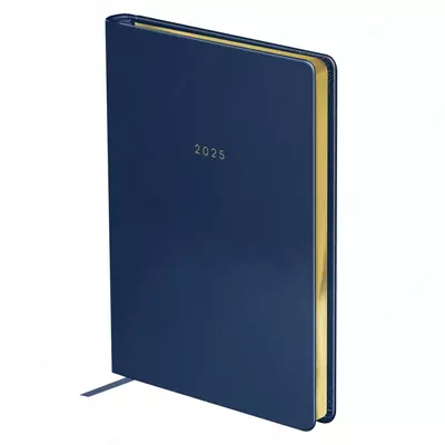 Датированный Ежедневник 2025 г. "BG" Windsor, иск. кожа, А5, 176 л. (Арт. - DdA5_60845) Синий
