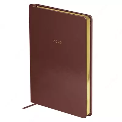 Датированный Ежедневник 2025 г. "BG" Windsor, иск. кожа, А5, 176 л. (Арт. - DdA5_60849) Темно/красный