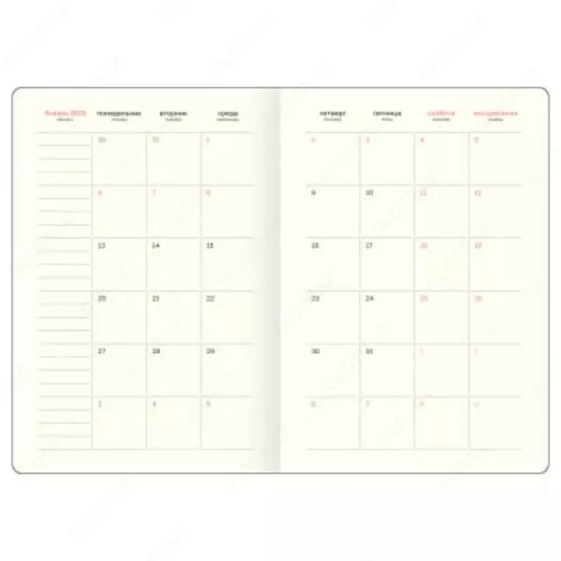 Sana kundaligi 2025 "BG" Windsor, da'vo. teri, A5, 176 l. (Art. - DdA5_60849) To'q/qizil