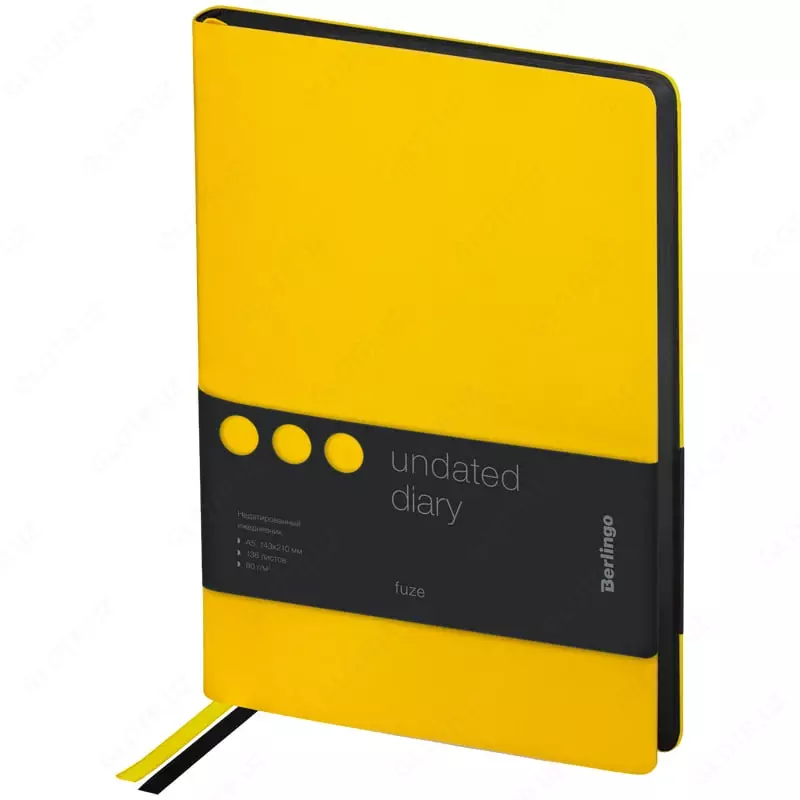 Aniqlanmagan Fuze Berlingo kundaligi, da'vo. teri, A5, 136 l. (Art. - UD0_87509) Sariq