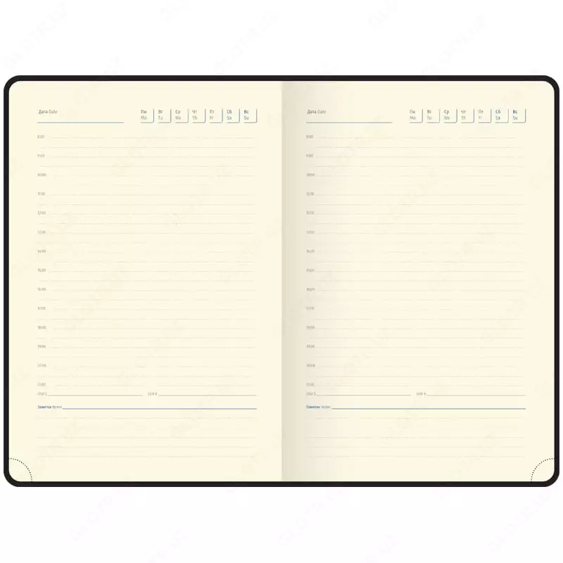 Недатированный Ежедневник "Berlingo" Instinct, иск. кожа, А5, 136 л., заст. резинка (Арт. - UD0_91502) Черный/Мятный