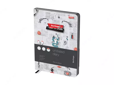 Недатированный Ежедневник "Berlingo" First in Space, иск. кожа, А5, 136 л. (Арт. - UD2_01001)