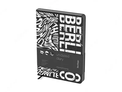Недатированный Ежедневник "Berlingo" Monochrome, иск. кожа, А5, 136 л. (Арт. - UD2_01S01) Черный/белый