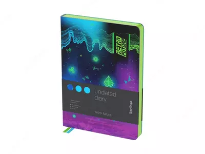 Недатированный Ежедневник "Berlingo" Retro Future, иск. кожа, А5, 136 л. (Арт. - UD2_02S08)