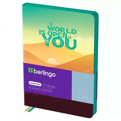 Недатированный Ежедневник "Berlingo" Scenic, иск. кожа, А5, 136 л. (Арт. - UD2_01S16)