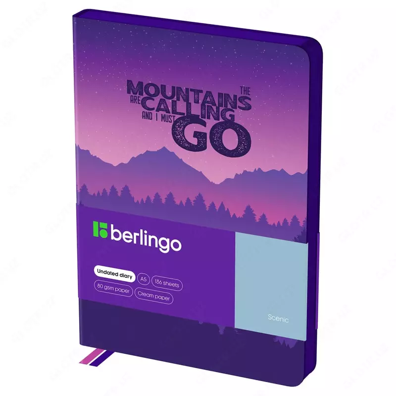 Недатированный Ежедневник "Berlingo" Scenic, иск. кожа, А5, 136 л. (Арт. - UD2_02S16)