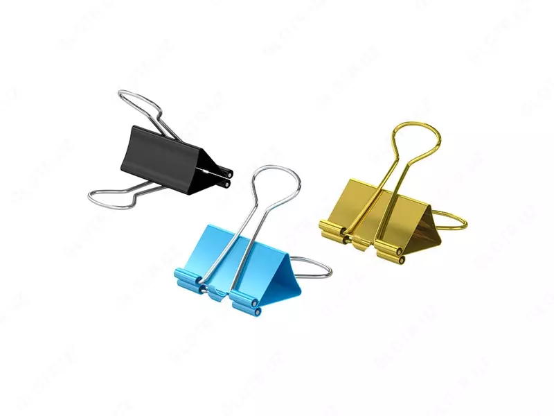 Металлический Зажим для бумаг "Berlingo" легкое нажатие 19 мм, ПВХ уп., 10 шт. (Арт.- BC1019g) Цв. ассорти