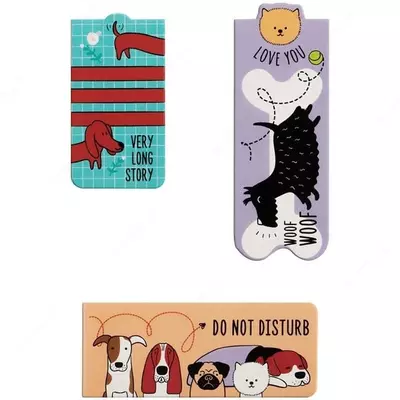 "MESHU" kitoblari uchun dizayner xatcho'p-magniti Eng yaxshi do'st, 130 x 80 mm, 3 dona. (Mat.- MS_46728)