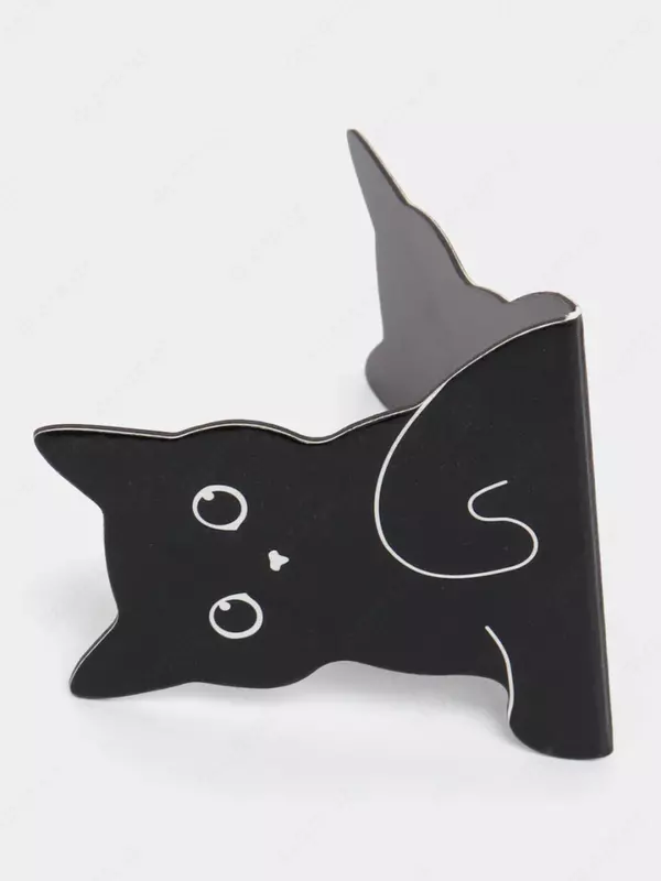 Дизайнерская закладка-магнит для книг "MESHU" Black cat, 185 х 45 мм, 3 шт. (Арт.- MS_47789)