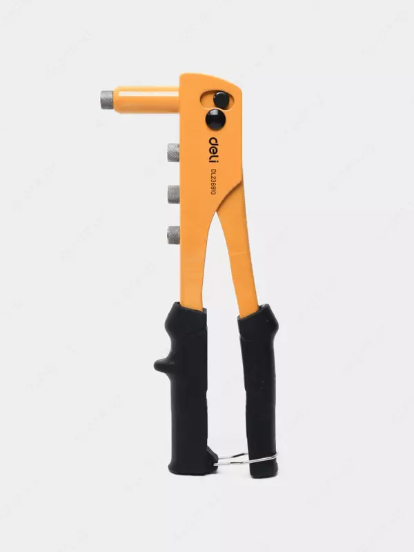 Riveter (qo'llanma) "Deli Tools" 2.4; 3.2; 4.0; 4,8 mm (Art. - EDL236910) Qora/Sariq