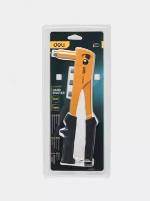 70 000 сум / упаковка Заклепочник (ручной) "Deli Tools" 2.4; 3.2; 4.0; 4.8 мм (Арт. - EDL236910) Черный/желтый