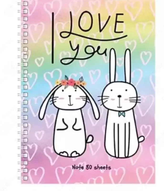 Записная книжка BG "Жизнь зайцев" А6, 80 л., тверд. обложка, мат. ламинация, выб. лак, гребень (Арт. - ЗКТ6гр80_лм_вл_10169)