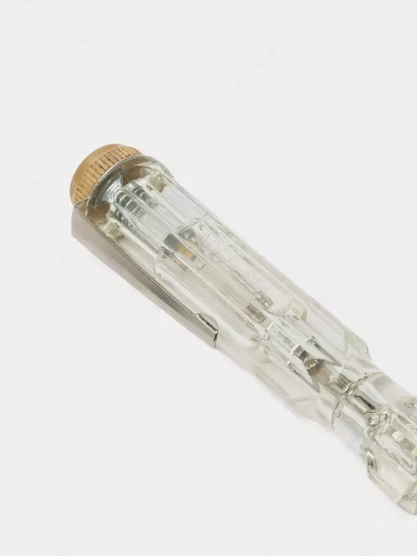 Индикаторная отвертка (тестер напряжения) "Deli Tools" 140 мм, светодиодная (Арт. - EDL8001) Белая