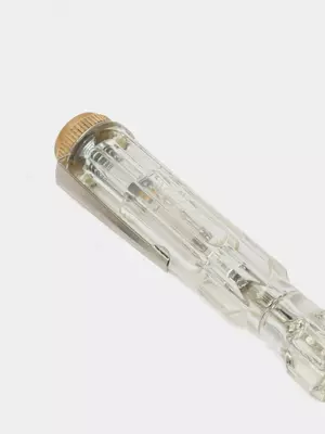 Индикаторная отвертка (тестер напряжения) "Deli Tools" 140 мм, светодиодная (Арт. - EDL8001) Белая