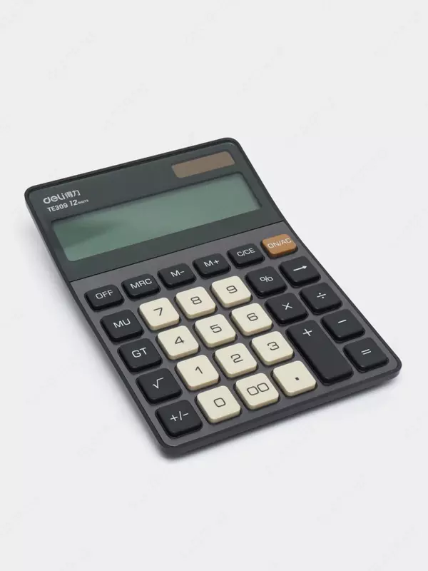 Kalkulyator (ish stoli) "Deli" 12 - raqam (Art. - 309-TE-gr) To'q / kulrang